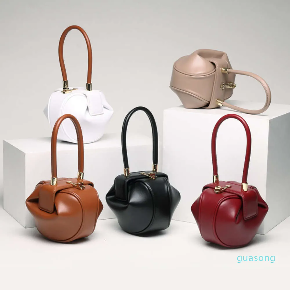 sac en cuir pour femmes minorité Design sac à main wonton boulette sac cartable
