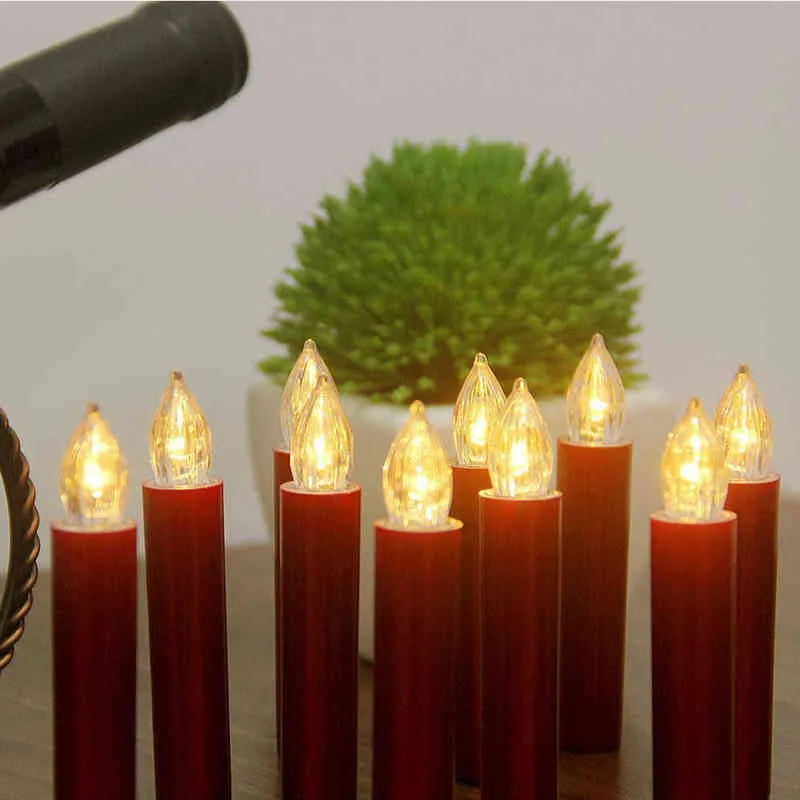 LED Mum Lamba Simülasyon Alev Işık Sıcak Mum Aile Parti Noel Doğum Günü Partisi Mumlar H1222 ile Dekore