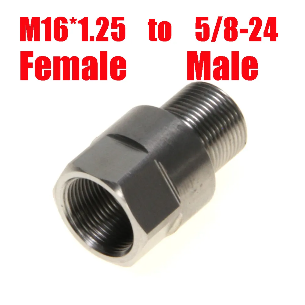 Stainless Steel M16 x 1.25 To 5/8-24 Thread Adapter Fuel Filter M16x1.25 SS for Napa 4003 Wix 24003 M16x1.25R 5/8x24