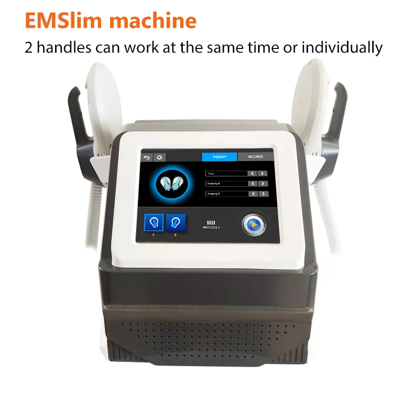 RF Emslim kroppsbantning Hiemt Portable Electro Magnetic Stimulation Fitness Electromagnetic Machin tappar vikt Slim Deep Muscle Stimulator