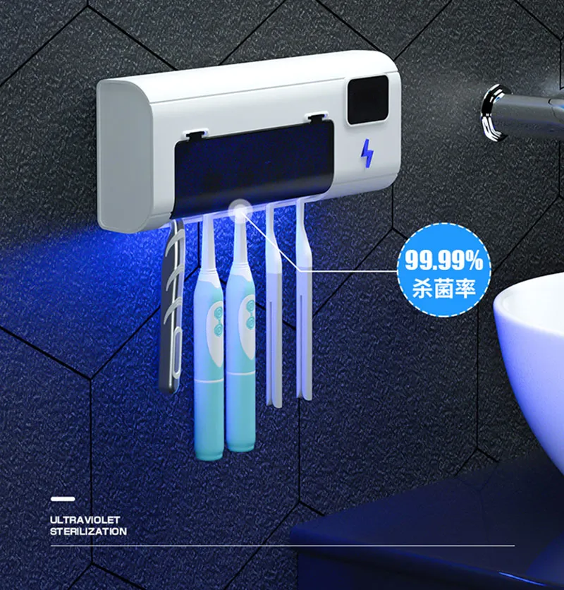 Ul-travi-olet UV Toothbrush Sterilization Disinfector Suitable For All Types of Toothbrushes Sterilizer 19.5*4*7.5cm