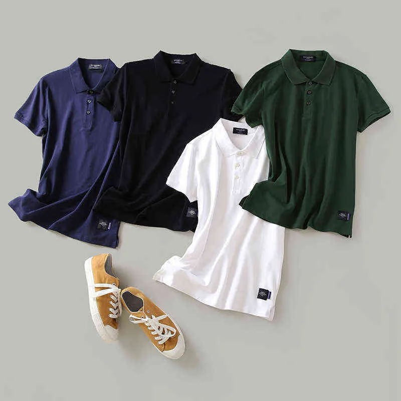 ET2110 4色メンズポロシャツ夏の綿通気性スポーツジョガージムパッチワークラペル半袖シンプルファッションTシャツH1218