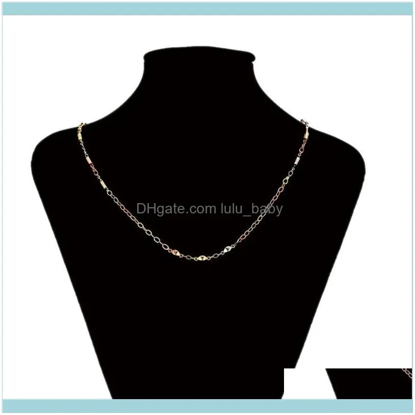 Chains MxGxFam ( 47 Cm * 3 Mm ) Mix Gold Color Beads Chian Necklaces For Women Fashion Jewelry