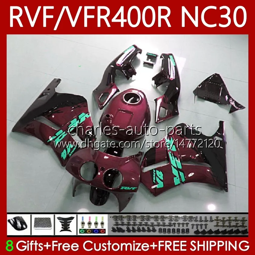 Honda rvf vfr 400 rvf400 r 400rr vfr 400r vfr400r 89 90 91 1992 1993 79no.86 nc30 v4 vfr400 r 89-93 rvf400r vfr400rr 1989 1990 1991 92 93 페어링 와인 레드