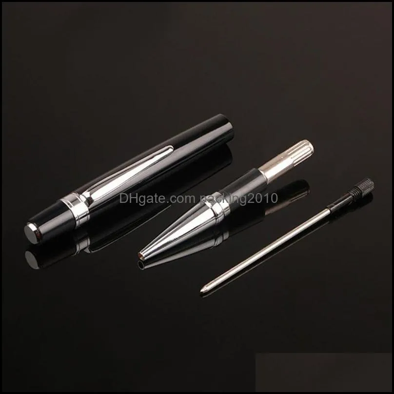 Luxury Mini Metal Ballpoint Pen Roller 1.0mm Black Ink Business School Supplies