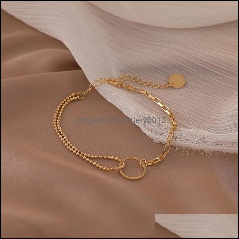 Link, Chain INS Style Hand Catenary Fashion Personality Geometry Hollow Out Round Shape Jewelry Valentine`s Day Gifts Sell Like Cakes