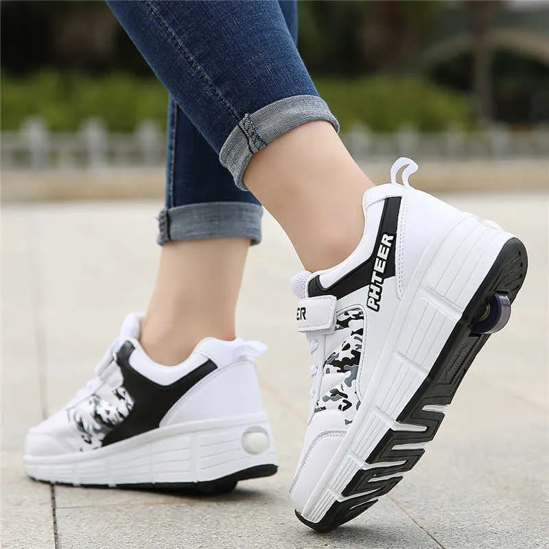 Chaussures De Patin À Roulettes Décontractées Pour Enfants, Baskets Avec  Quatre Roues, Garçons Et Filles, Adultes Et Enfants, Eur 30-43, Junior,  Nouveau, 2022 - Enfants Casual Chaussures - AliExpress