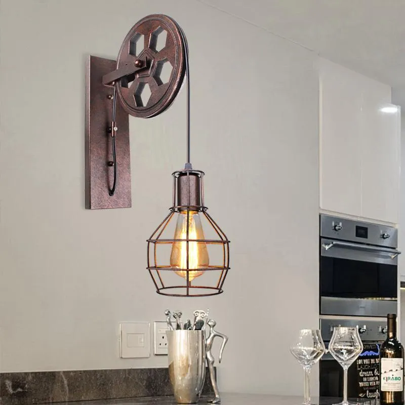 Industrial Wall Lights Indoor E27 Lamp Loft Retro Fixture Barn Lighting