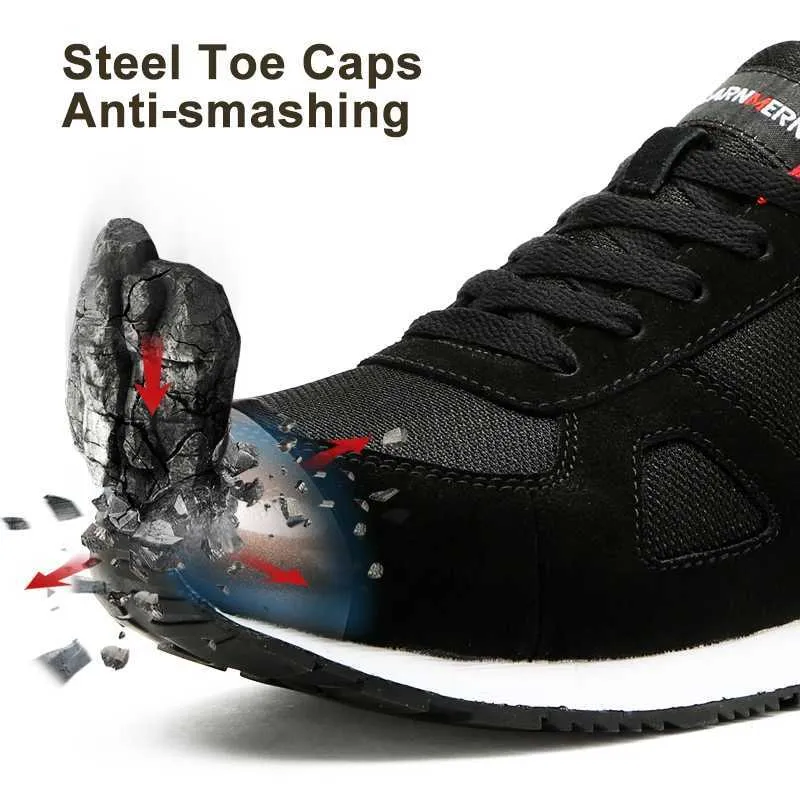 LARNMERN Steel Toe Cap Safety Shoes Mens Outdoor SRC Non Slip Anti