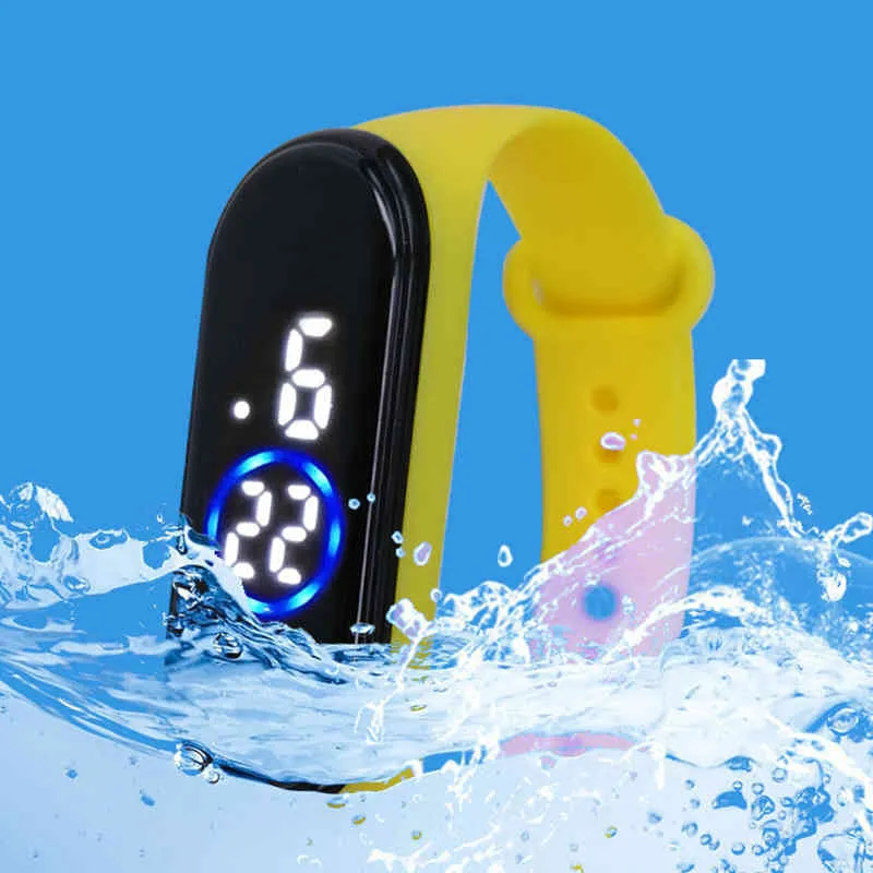 Fashion Sports Watch For Kids Children Waterproof Led Digital Ultra-light Silicone Strap Teen Boys Girls Wrist Unisex