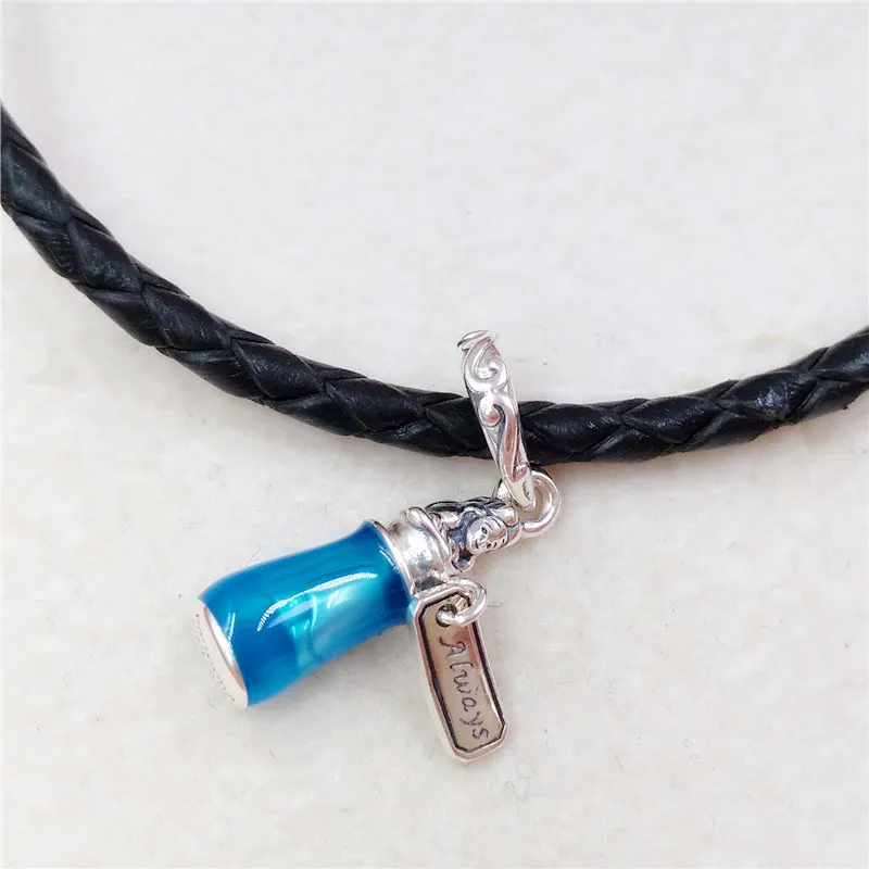 kit per la creazione di gioielli in argento catene set di perline braccialetto scatola Disny Alic nel paese delle meraviglie Drink Me Dangle braccialetti con ciondoli per ragazze collana wo_voghion.com