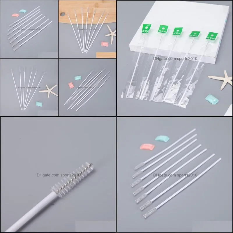 Portable Convenient Baby Bottle Brush Test Tubes Brushes Stainless Steel Straws Cleaning Brush fast shipping F20173915