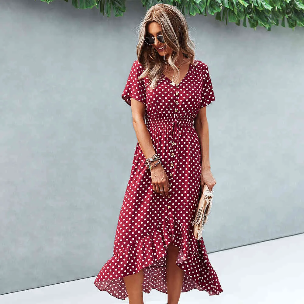 Mid length ruffle online dress