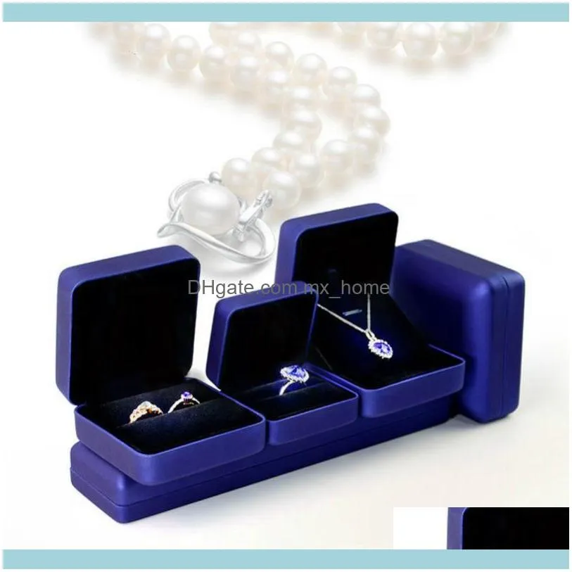 Gift Wrap Luxury Pu Leather Jewelry Box For Ring Bracelet Pendant Necklace Earring Cases Boxes Wedding Present