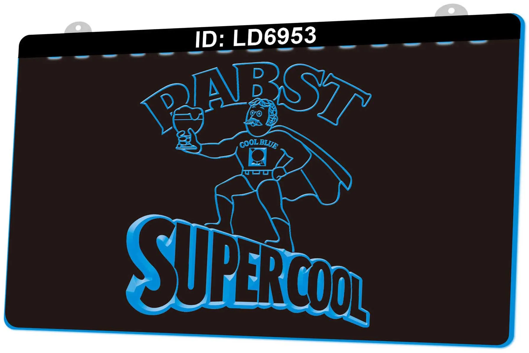 LD6953 Pabstスーパークールビール3 d彫刻LEDライトサイン卸売小売