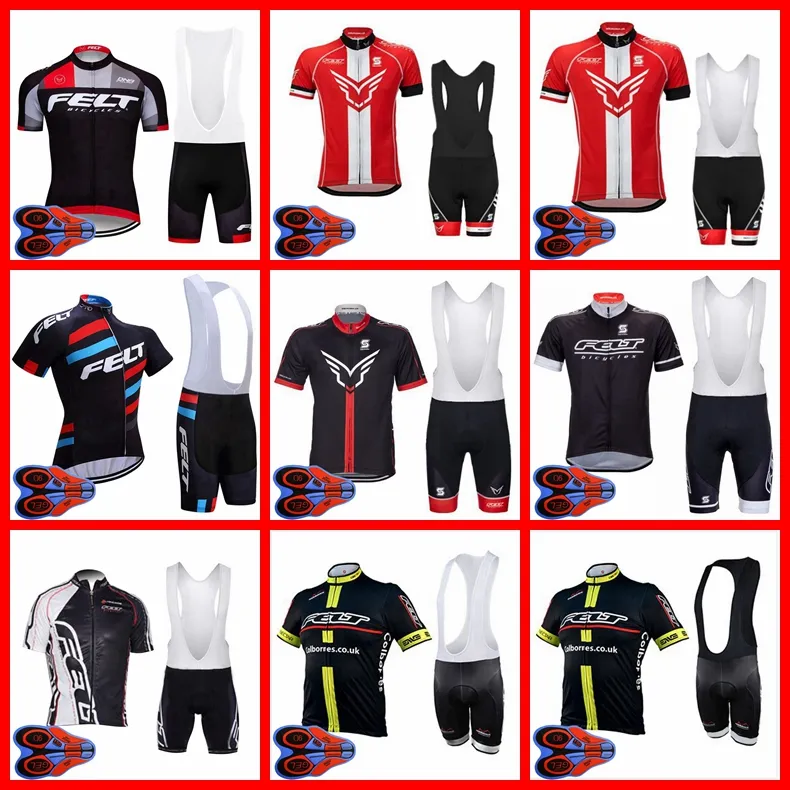 Felt Team Ropa Ciclismo通気性メンズサイクリング半袖ジャージーBIBショーツセットサマーロードレーシング服屋外自転車制服スポーツスーツS210050581