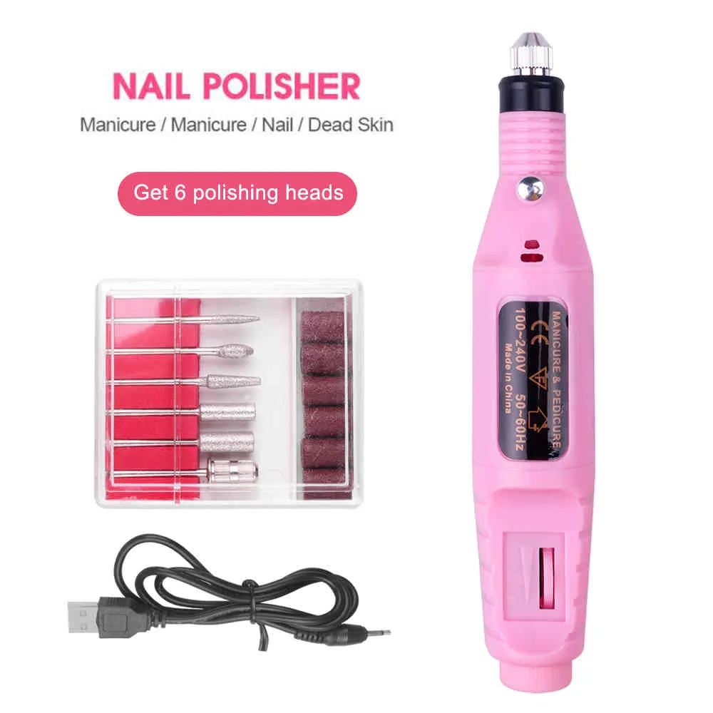 1 Set 6 bits elektrische boormachine professionele bestand pen pedicure frezen nail art manicure gel remover polijsten