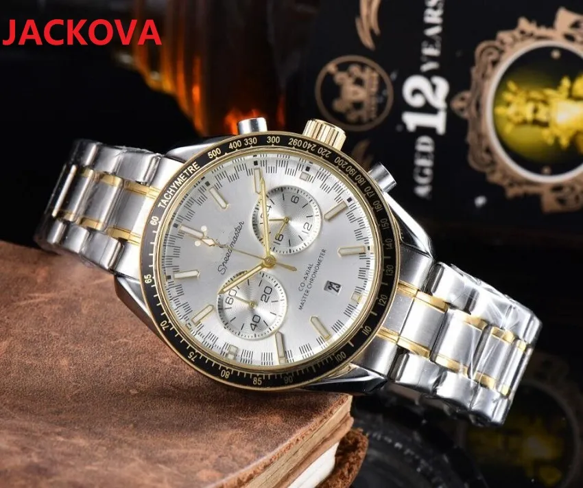 Top qualité Hommes Montre Fonction Complète Chronomètre Célèbre designer classique De Luxe Mouvement À Quartz Montres Super lumineux montre de303k