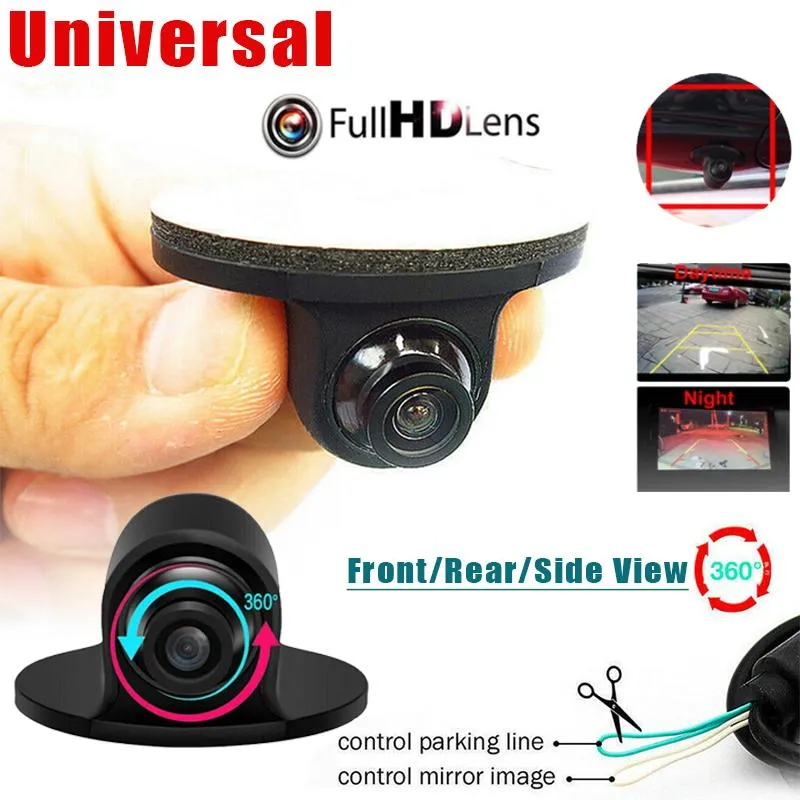 Car Rear View Cameras& Parking Sensors Mini Front Side Camera Night Vision Reversing Backup Auto