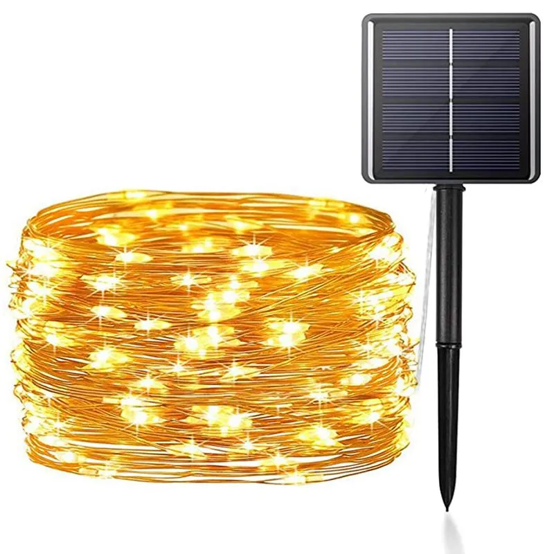 Saiten Outdoor Beleuchtung Solar Licht Outdor Lampe String Lichter Für Urlaub Weihnachten Party Wasserdichte Fee Garten Girlande