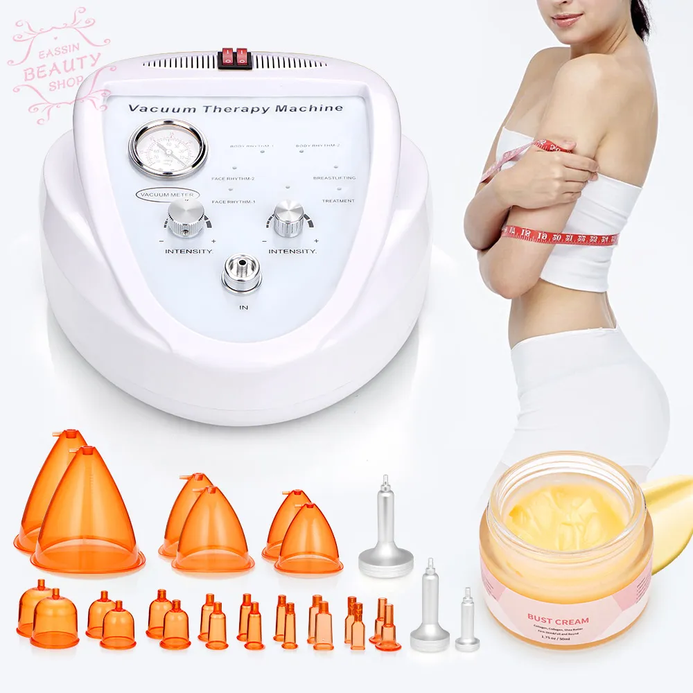 Máquina de vácuo Grande Copo Massager Massager para Butt Lift Largement Body Products com copos Forma de drenagem linfa