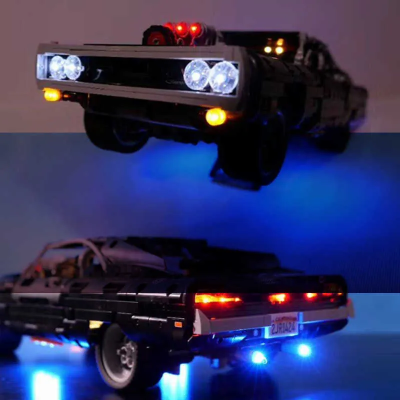 Light Set for Doms Dodge LED Lights Lighting Kit Kompatibel modell (LED ingår endast, ingen modell kit) Q0624