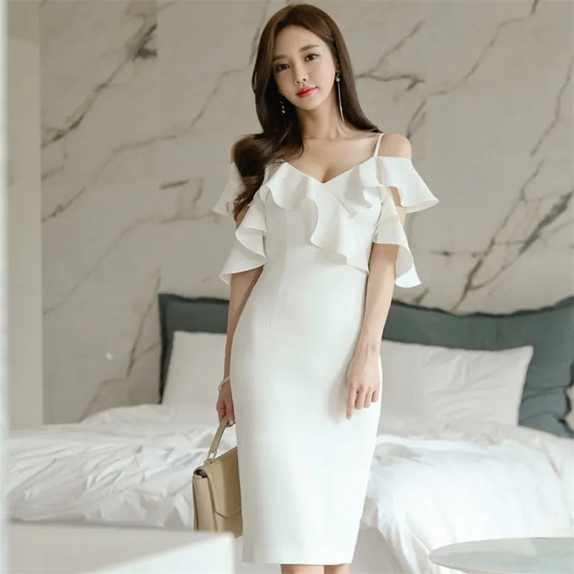 White tight summer dress hotsell