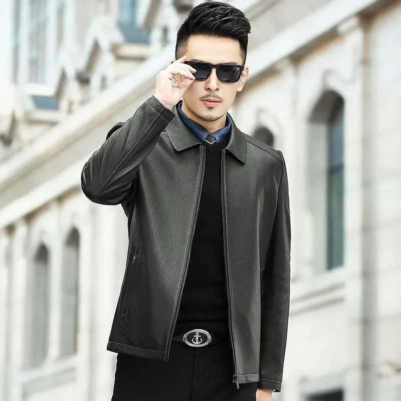 最新海外 メンズレザー浮遊鹿の鹿の肌のジャケットスタイルラペル春と秋の短いスリムなフィットを 781 セール 高島屋 Kyoderdesign Com