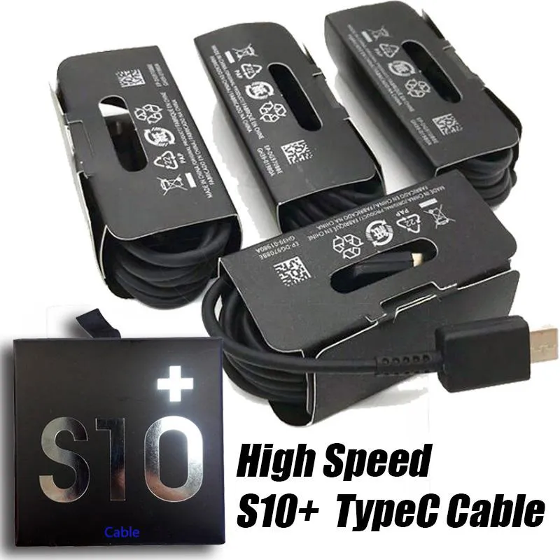 Cavo dati OEM tipo C per Samsung Galaxy S8 S9 S10 plus S10E Caricatore rapido Typec USB C con scatola al minuto