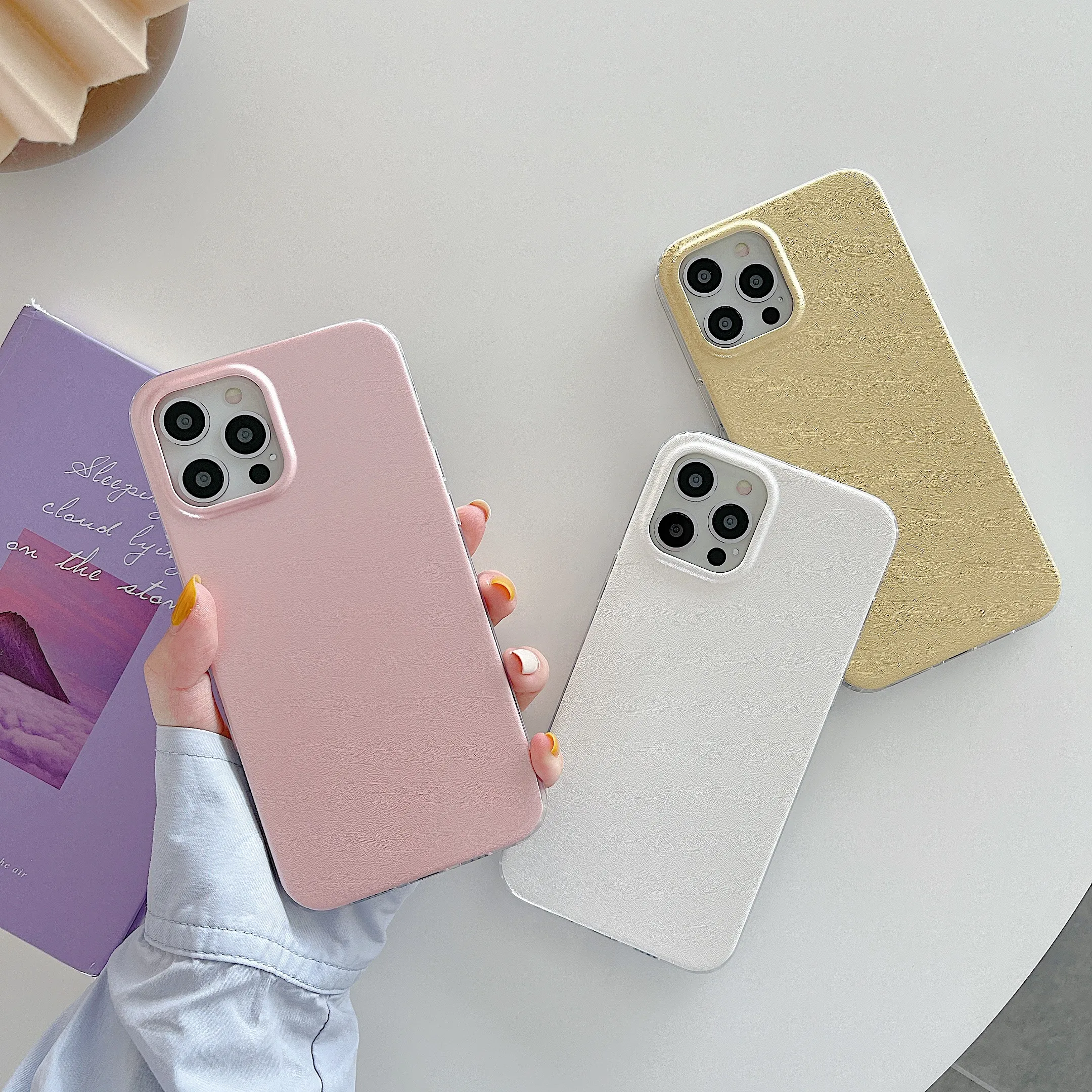 Сплошные Цветные Матовые Кожаные Чехлы Текстуры Для IPhone 12 Mini 11 Pro  XS MAX XR 8 7 Плюс Ударопрочный Жесткий PC Soft TPU Телефонный Чехол От  Saywant, 241 руб. | DHgate