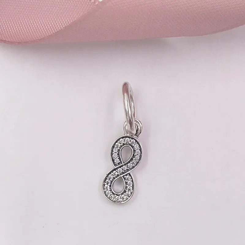 Silver bröllop smycken leveranser gör kit pandora oändlighet diy charm armband mödrar dag gåvor till fru kvinnor män kedja pärla set keychain pärla halsband 791351cz