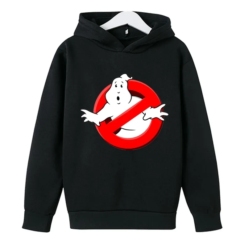 4-14 Yıl Ghostbusters Erkek Hoodies Pamuk Hoody Video Tv Çocuklar Hoodie Kız Uzun Kollu Çocuk Giyim 210911