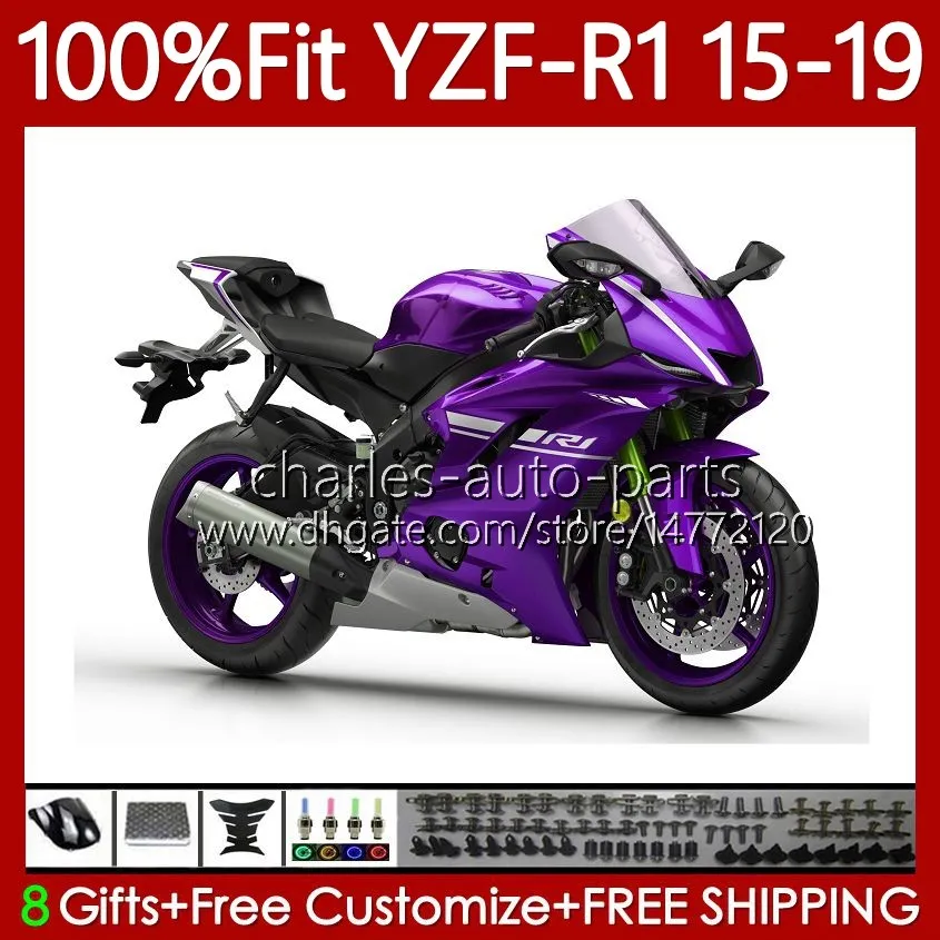 Yamaha YZF R1 1000CC Gloss Purple Bodywork 104No.95 Injection Body for YZF 1000