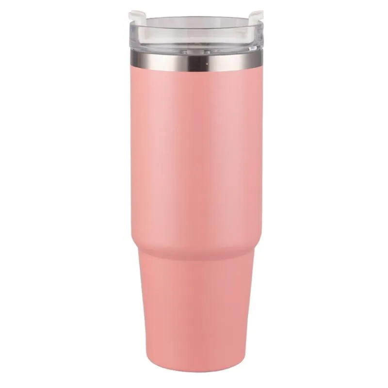 30oz Double Wall Stainless Steel Vacuum Flask Portable Car Insulated Tumbler With Lid Straw Outdoor Thermos Cup Tour Coffee Mugs