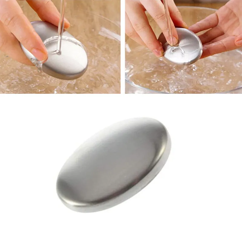 Reusable Stainless Steel Soaps Household Kitchen Tool Creative Garlic Fishy Deodorant Soap