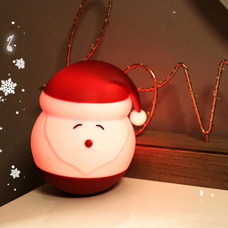 Silicone Led Lighted Santas Night Light Christmas And New Year Decoration Tree Lights Gifts Free DHL Or Fedex SHip HH21-527