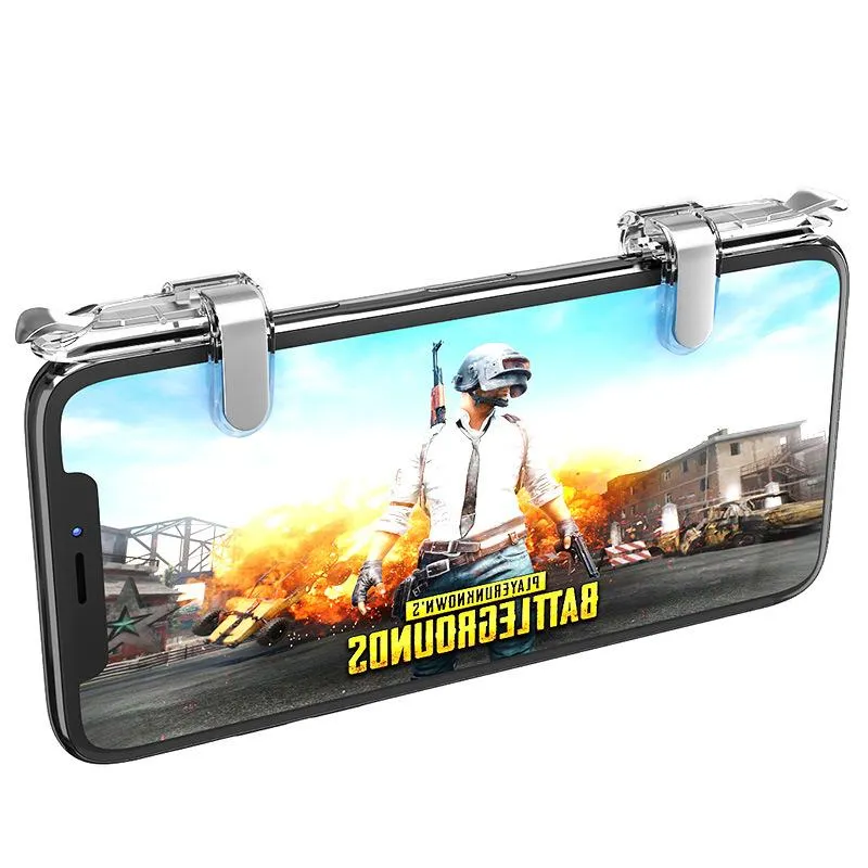 Metall Gaming Zubehör PUBG Controller Spiel Gamepad Joystick L1 R1 Schnelles Freies Schießen Schlüssel Ziel Taste Trigger Für Android Controller Joy