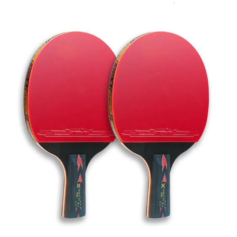 Huieson 2Pcs Upgraded 5 Star Carbon Table Tennis Racket Set Lightweight Powerful Ping Pong Paddle Bat with Good Control (6)