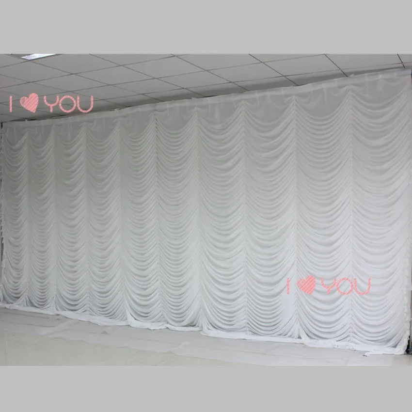 10ft20ft branco ripple design fase de casamento fundo decoração aniversário de aniversário evento festa cortinas cortinas painéis bebê chuveiro