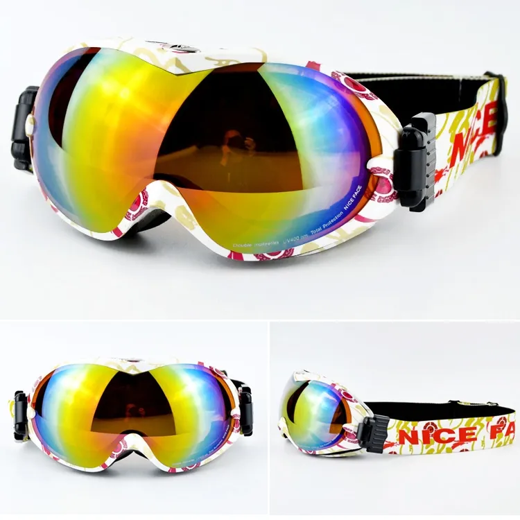 Ski Goggles for Children Adult Male and female large spherical double-layer Myopic fog-proof windproof snow goggle