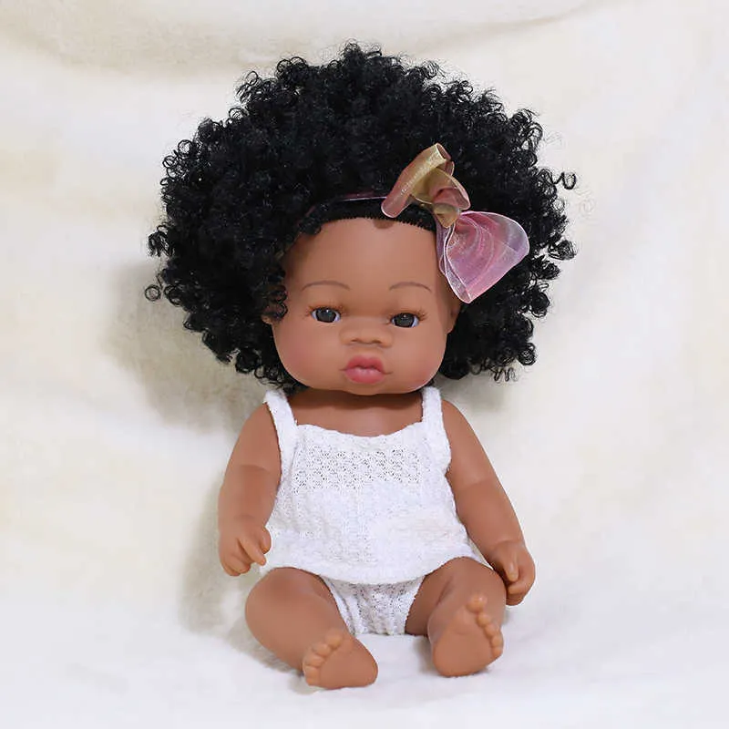 35cm Bebe Reborn Baby Doll Zabawki dla Dziewczyny Pełne Ciało Silikonowe Lalki Boy Cute Fashion Berbeć Zagraj w domu Doll Dla Dzieci Prezenty Q0910