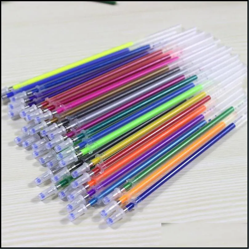 wholesale Refills Writing Supplies Office & School Business Industrial 36 Colors A Set Flash Ballpint Gel Pen Highlight Refill Color Fl Shinning Paint