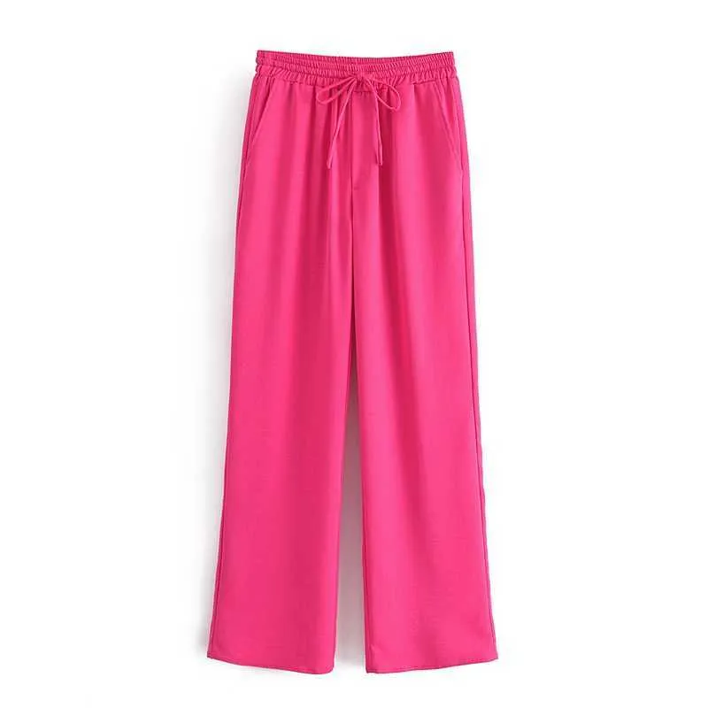 Tangada Pink Bow Strethy Waist Wide Leg Suit Pants For Women Perfect For  Office And Formal Wear 3W110 210609 From Dou02, $18.17