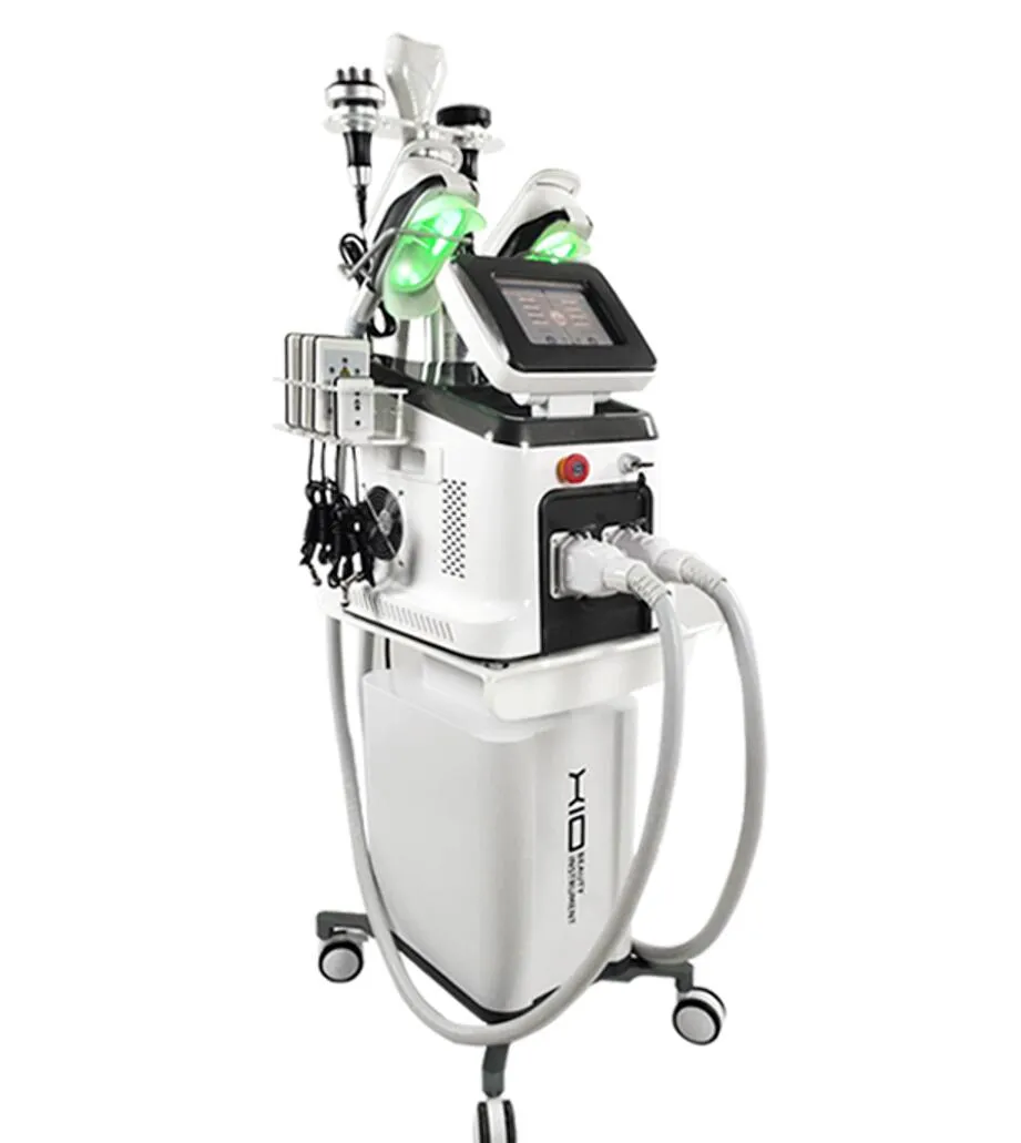 Puissant 5 en 1 Cryolipolyse amincissant la machine 360° Fat Freeze 40K Cavitation Rf Slim Weight Réduire la graisse Équipement de beauté avec 3 poignées pour traiter le double menton