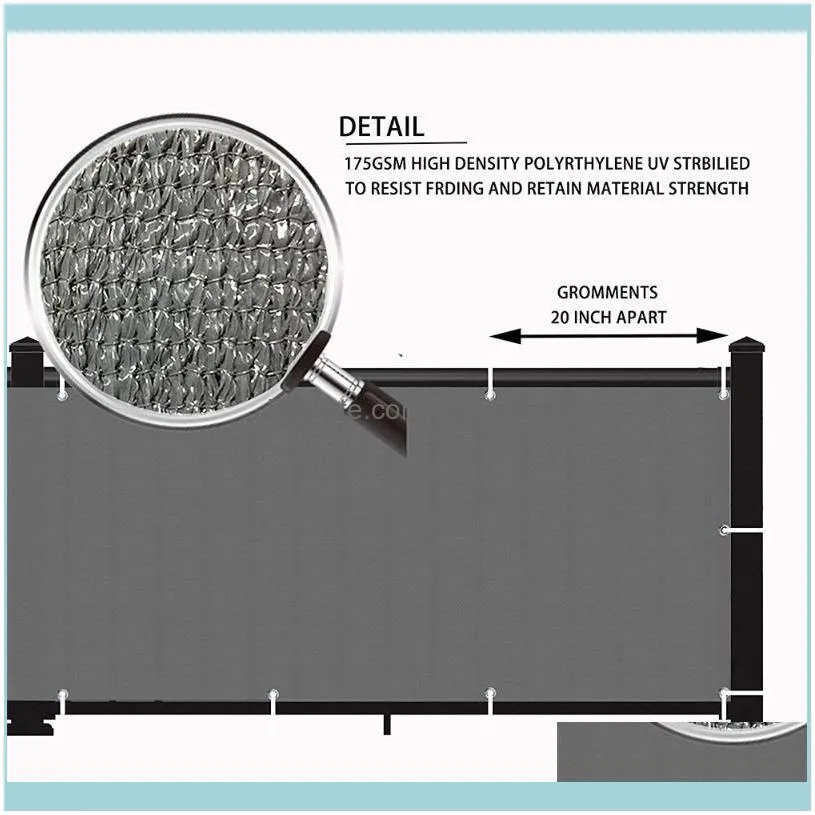 Fence Protection Windproof Shade Net Shelter Privacy Screen Courtyard Terrace Balcony Summer Awning Territory