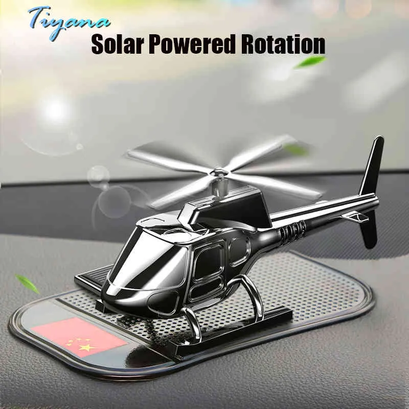 Zinco liga solar helicóptero ornamentos bálsamo de longa duração luz fragrância carro perfume aromaterapia decoração de ar refrogerador 6