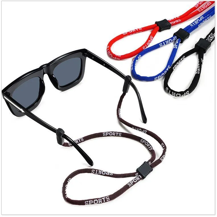Солнцезащитные очки рамы спортивные очки цепные шнуры регулируют ткань веревку на открытом воздухе женские аксессуары