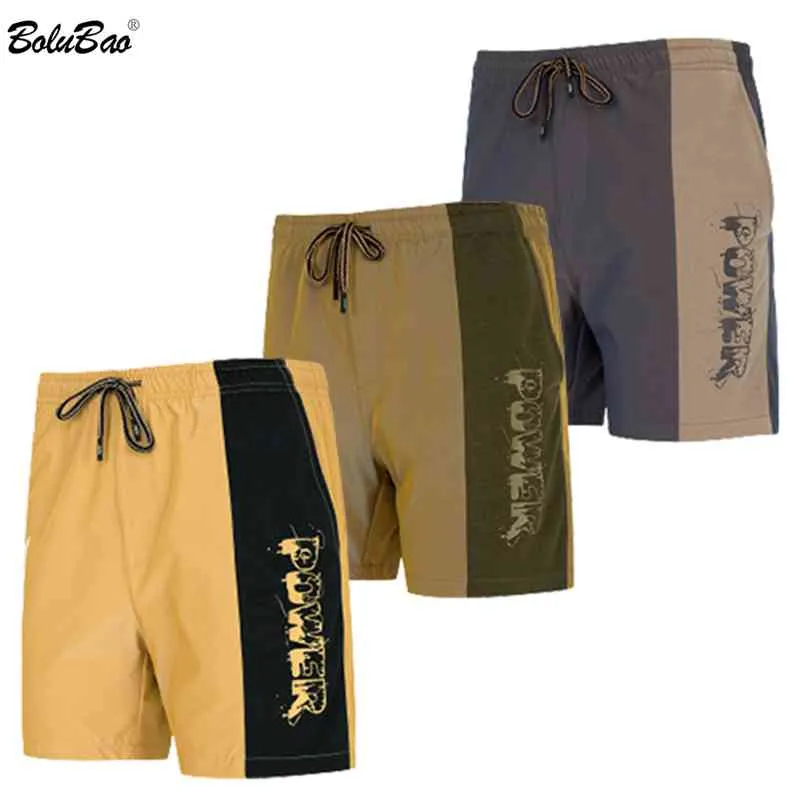 Bolubao Pantalones cortos para hombre Pantalones cortos casuales Deportes Cordón Ropa Moda para impreso 210518
