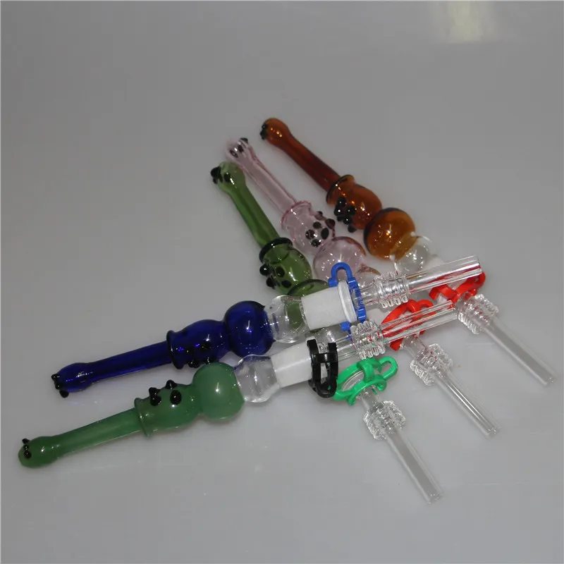 Glas-Nektar-Bong NC-Kit 14 mm mit Quarz-Nagel-Dabber-Werkzeug, Aschenfänger-Bong-Handpfeifen