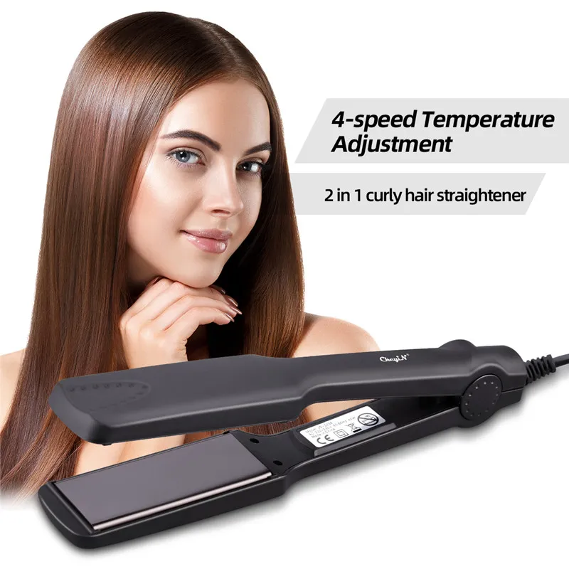 Ahorra a lo Grande en Compras al por Mayor de Plancha De Cabello Rizado De  Hierro In Wide Plate Flat Iron Curling Hair Straightener Temperature